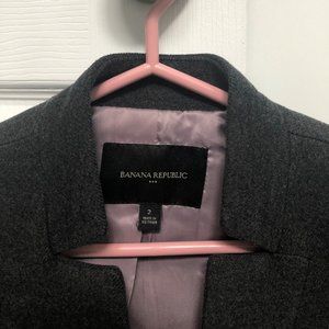 Dark Grey Inverted Collared Blazer from Banana Republic Factory